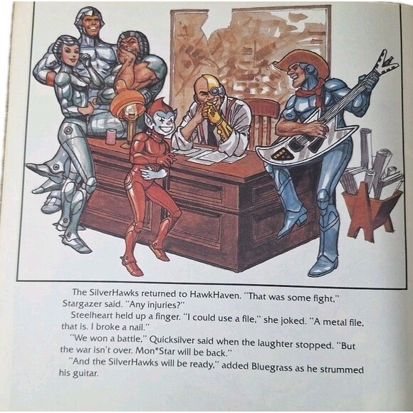 1987 SilverHawks: The Menace Of Mon Star Vintage PlayValue Book - Picture 5 of 5